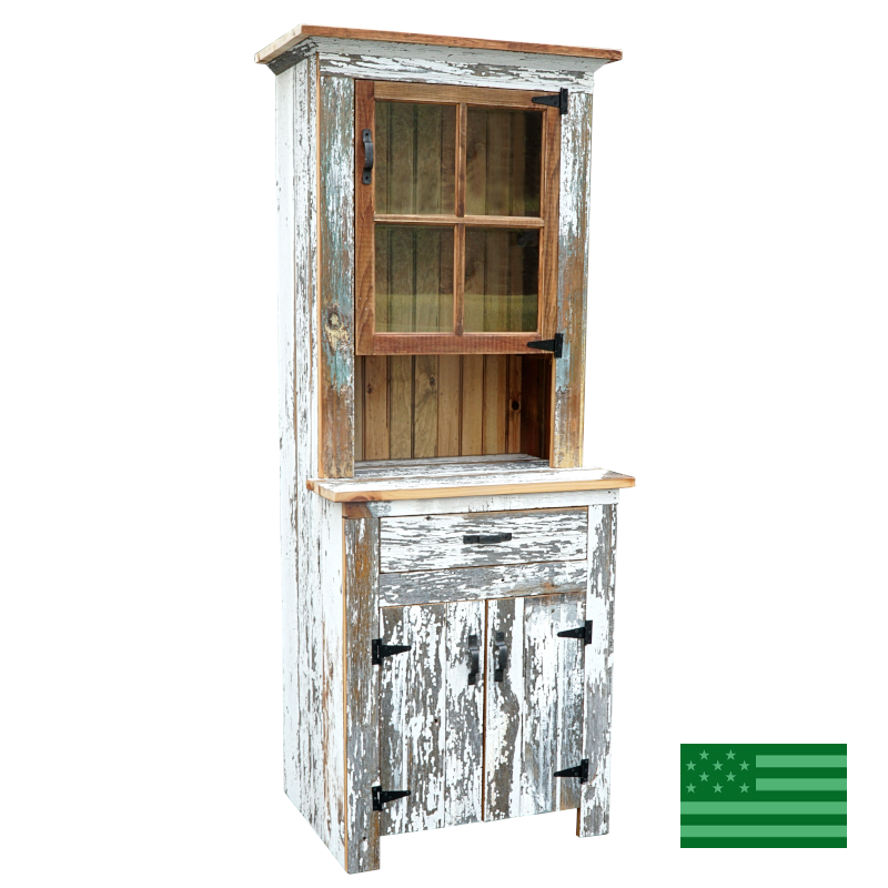 Amish Reclaimed Barnwood 26 Inch Wide Hutch with Drawer.800.png